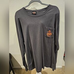 Harley Davidson Men's Long Sleeve T-Shirt Gray XL GUC